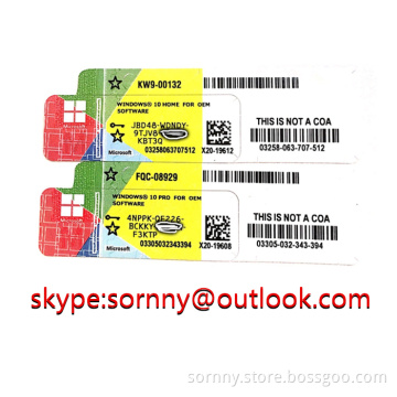 win10 pro OEW Coa Sticker